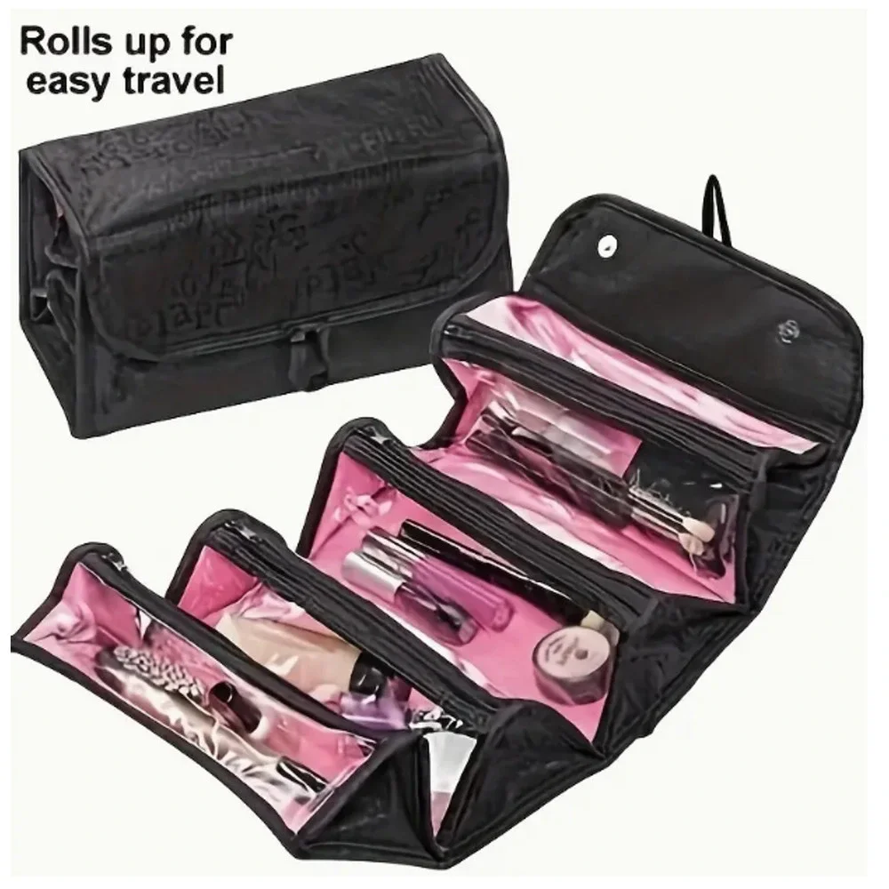 Travel Bag Hang Roll up Toiletry Cosmetics Makeup Organizer Water Resistant